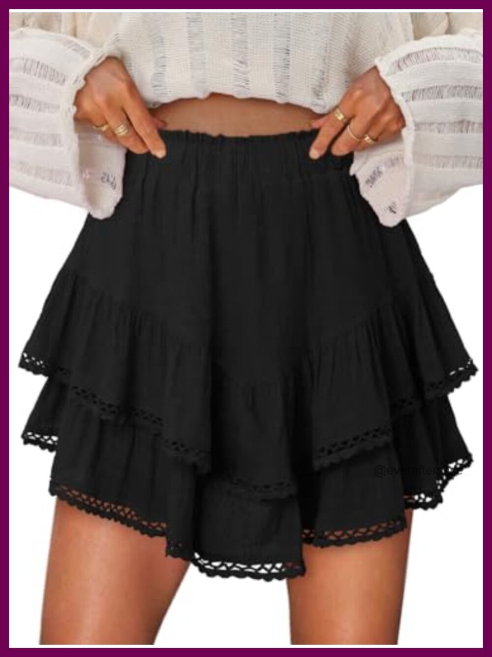 Flowy Ruffle Skorts High Waisted Summer Tennis Skort Mini Skirt